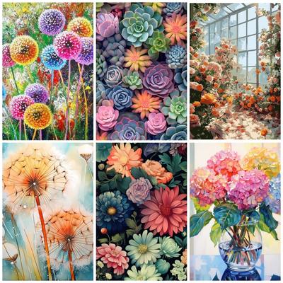 DIY алмазная живопись букет цветов комплект для вышивки крестом мозаика искусство алмазная живопись полный круг/квадратный алмаз украшение дома