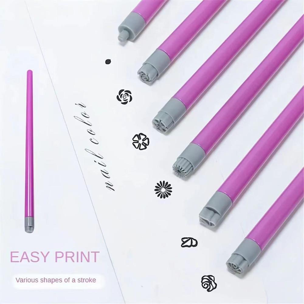 3D Сердце/Ромашка/Бабочка Штамп Ручка для дизайна ногтей Безалкогольный Маникюрный инструмент для штамповки ногтей