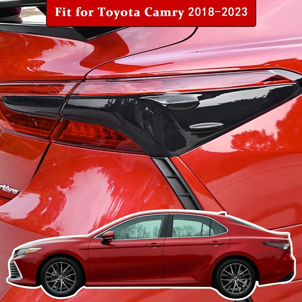 Tail Light Lamp Cover Guard Trim 4Pcs for Camry 2024 2023 2022 2021 2020 2019 2018 Tail Light Frame Bezels Decoration Protector Accessories
