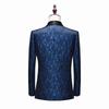 Мужской многоцветный приталенный жаккардовый пиджак-смокинг для сцены, свадьбы и банкета