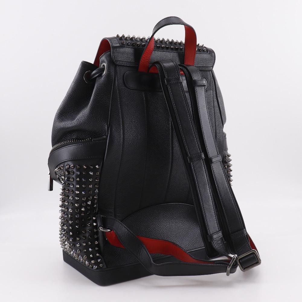 Christian Louboutin Explorer funk Backpack Daypack Studs black leather mens Used