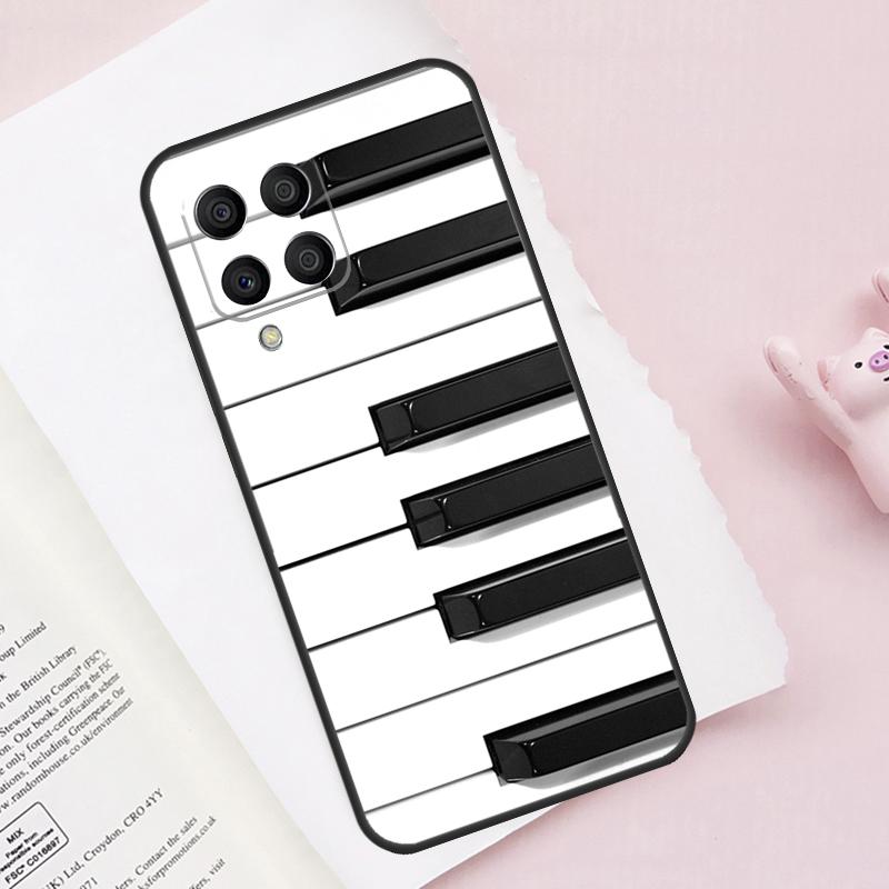 Piano keys Vintage Music Notes Case For Samsung Galaxy M52 M32 M12 M13 M53 M51 M31 M11 M14 M34 M54 M16 M36 M56 M15 M35 M55