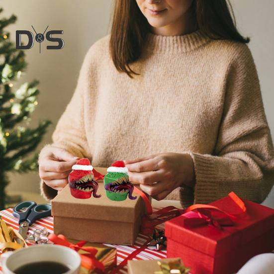 1/2 шт. Рождественская шапка с игральными костями «Инопланетяне», смоляная шапка Санты, игральные кости, украшение, прочные многосторонние игровые кости для детей и взрослых, семейная вечеринка, игровой реквизит