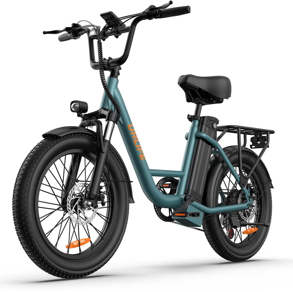 URLIFE E20 Multi Terrain Electric Bike For Adult 48V13Ah Battery 500W Motor E-Bike 20 Inch Fat Tires Urban Commuting Electric Bicycle With TowSeat