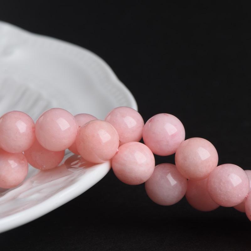 Круглые бусины из розового опала и халцедона Beibeifu для украшений ручной работы