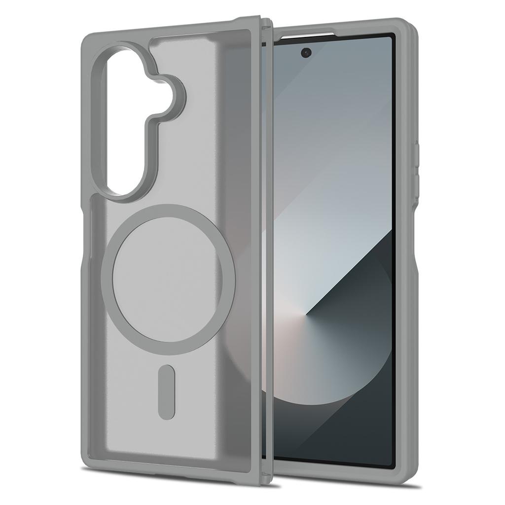 Чехол для телефона с беспроводной зарядкой MagSafe для Samsung Galaxy Z Fold 6 7 Fold6 Fold7 Полупрозрачный Ударопрочный Магнитный Чехол