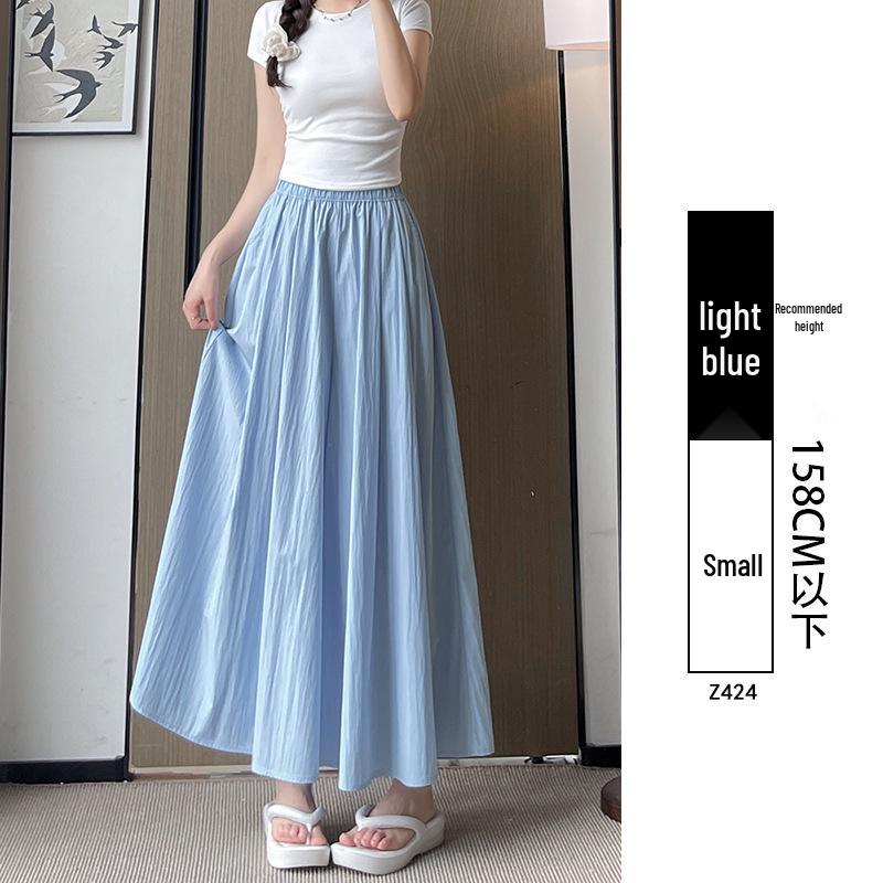 Женские кюлоты миди А-силуэта с высокой талией Yamamoto - Летние 2025 Повседневные брюки с широкими штанинами из ледяного шелка