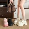 [Fanfna] European Big Head Lace-up Muffin Platform Loafers Women's Versatile Small Height-increasing Fluffy Women's Shoes