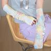 Colorful Sunscreen Sleeves Anti-UV Cycling Arm Sleeve Cute Girl Ice Silk Sleeves  Summer