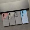 Чехол для VIVO V40 5G, чехол из поликарбоната с текстурой под карбон, матовый жесткий чехол для телефона Vivo V 40, тонкий чехол-бампер с полосками