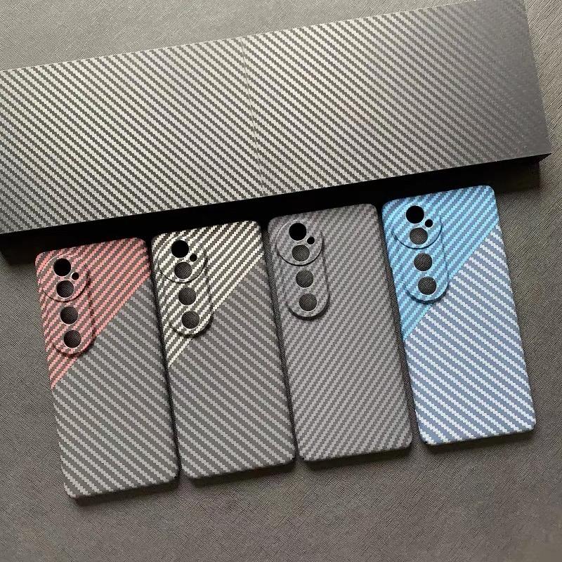 Чехол для VIVO V40 5G, чехол из поликарбоната с текстурой под карбон, матовый жесткий чехол для телефона Vivo V 40, тонкий чехол-бампер с полосками