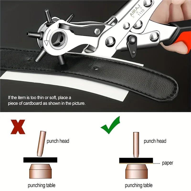 Crafts Tool Leather Hole Punch Multifunctional Belt Puncher Ordinary Leather Tools Hole Punching Tool
