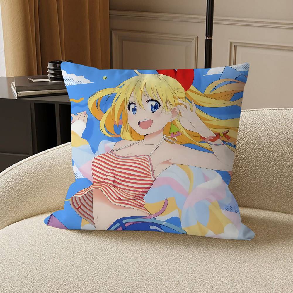 Anime K-Kirisaki-Chitoge Pillow Gift Home Office Decoration Bedroom Sofa Car Cushion Cover Case 45x45