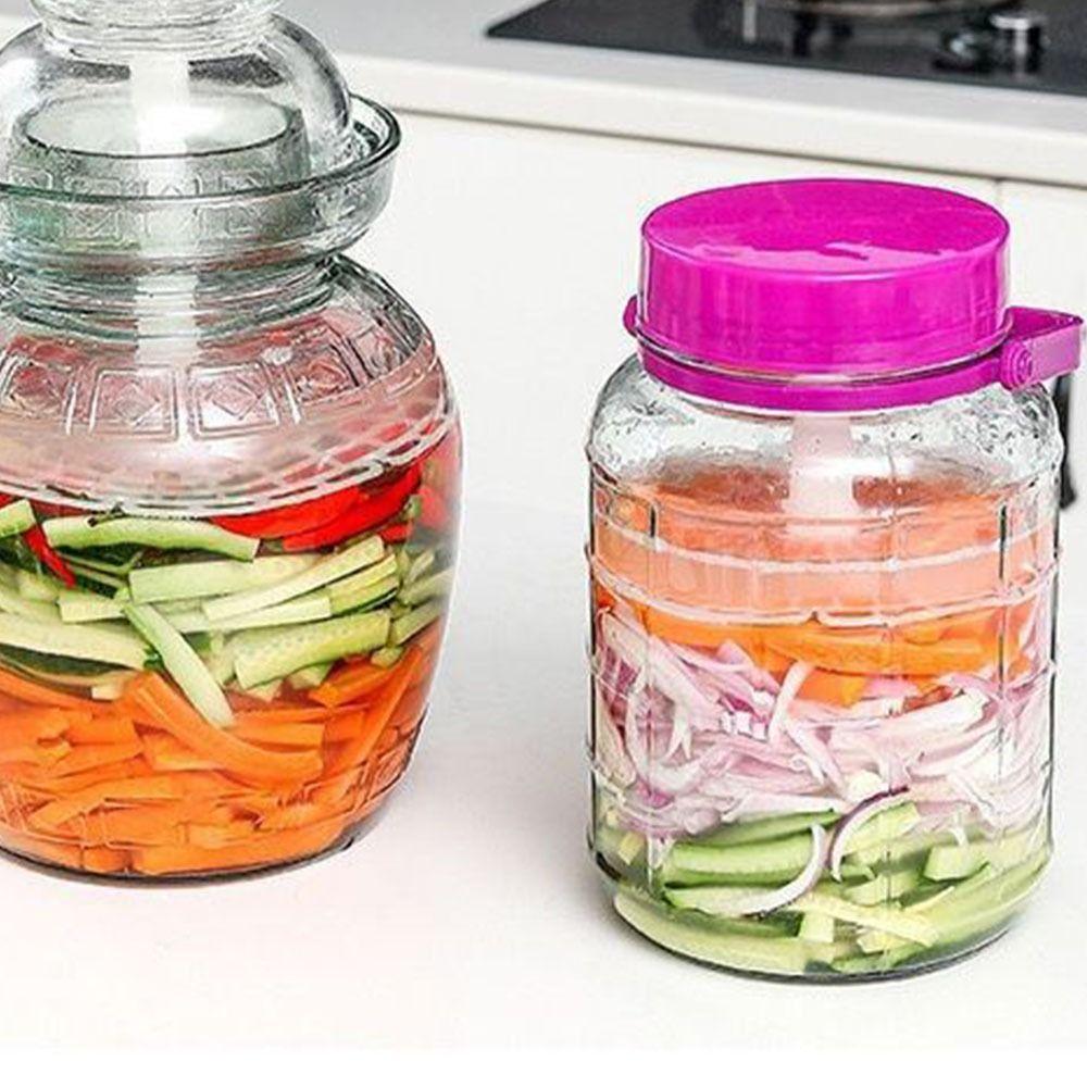Plastic Pickle Jar Press Adjustable Kimchi Jar Pressure Device Korean Wide Mouth Jars