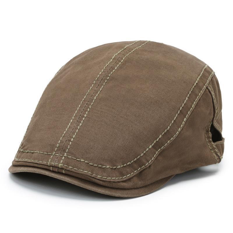 New Men's Beret Solid Color Casual Simple Cap Fashion Personality British Retro Hat Trendy Version