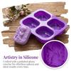 4 Grids Silicone Baking Mold Silicone DIY Mold Multipurpose Cake Mold  Baking Enthusiasts