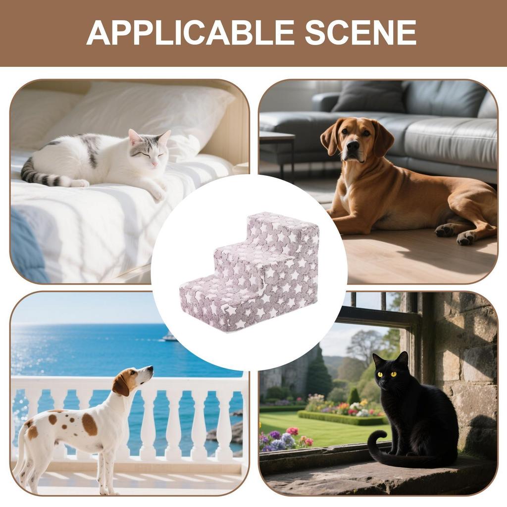 3 ступени для подъема по лестнице для маленькой собаки кошки рампа лестница противоскользящая съемная лестница сбалансированный подъем пет рампа для дивана спальни