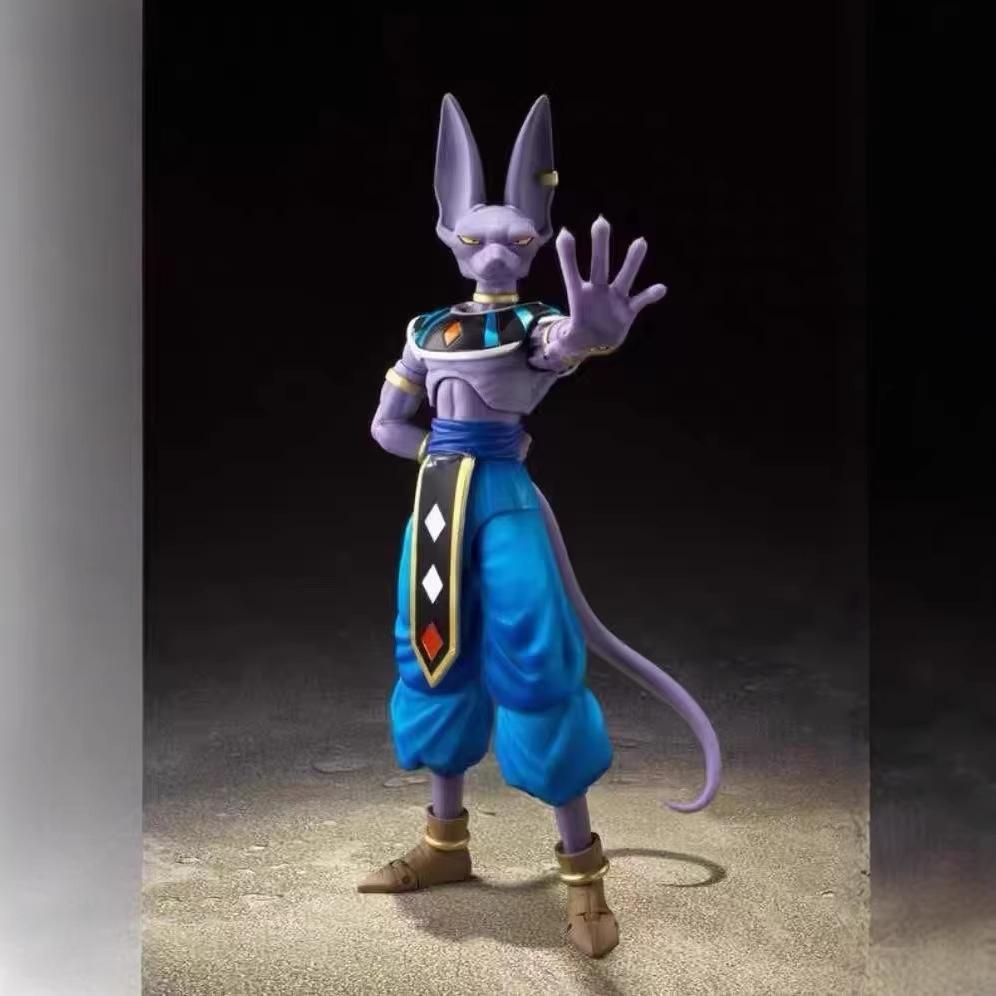 14cm Boxed Anime Figure Shf Dragon Ball Z Beerus Super God of Destruction Action Figures PVC Collection Model Toys Gift