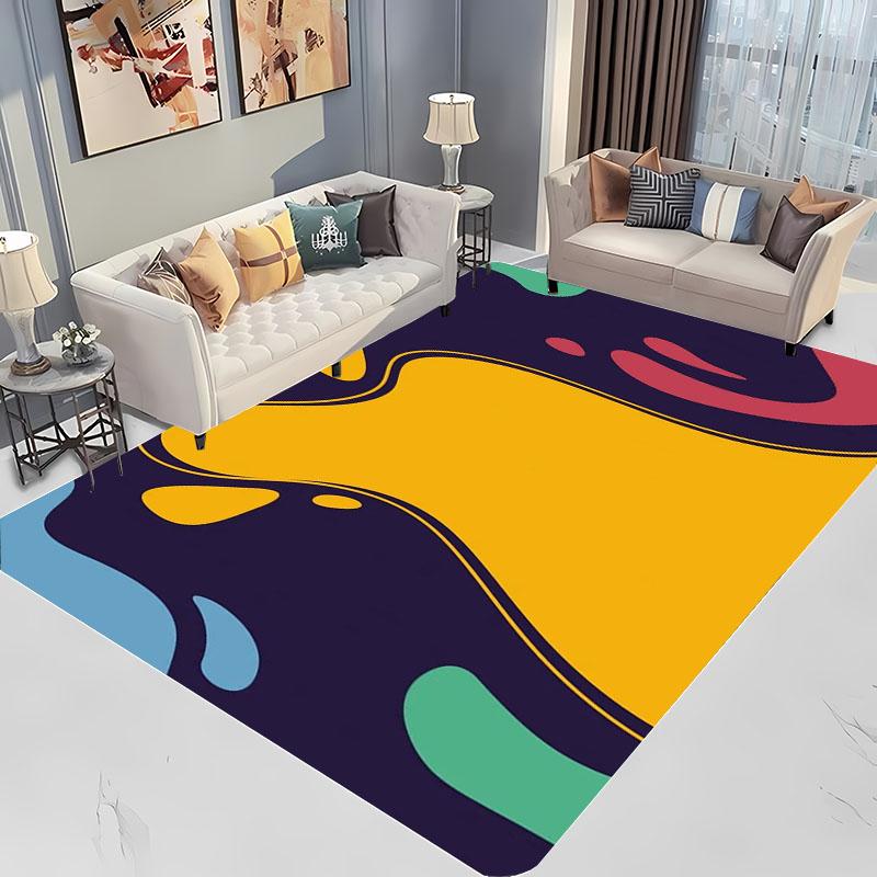 Abstract Colour Art Large Area Carpets for Home Living Room Children's Bedroom Sofa Doormat Kitchen Floor Rugs Anti-slip Decor