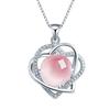 Women's Rose Quartz Clavicle Necklace - Japanese & Korean Fashion Pendant, Valentine's Day Gift