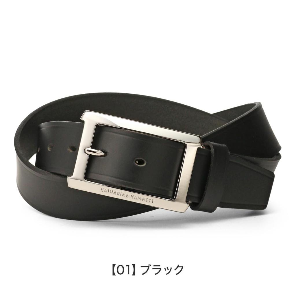 Ремень из натуральной кожи 506028 черный [Catherine Hamnett] мужской [01]