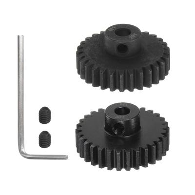 Uxcell Комплект шестерен для мотор-редуктора Mod1 M1, 29T/30T, для вала RC-мотора 5 мм, шестерня с шагом M1 для RC-машин, Включает шестигранный ключ, 2 шт.