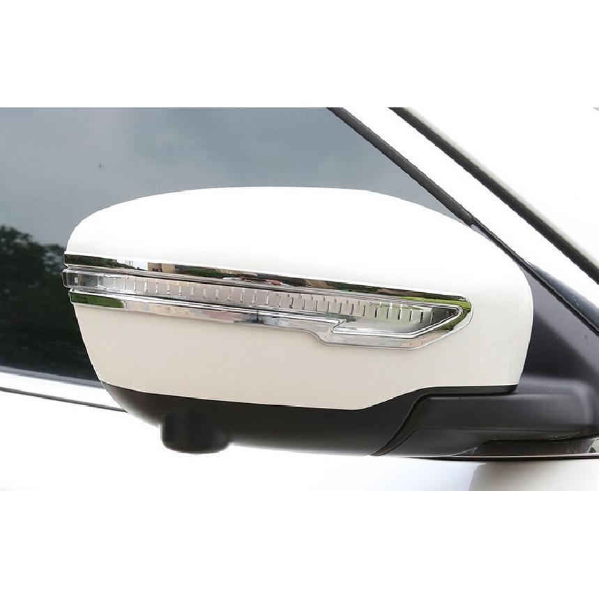 For Nissan X-TRAIL Rogue 2014-2020 Chrome Exterior Rear View Mirror Strip Trim