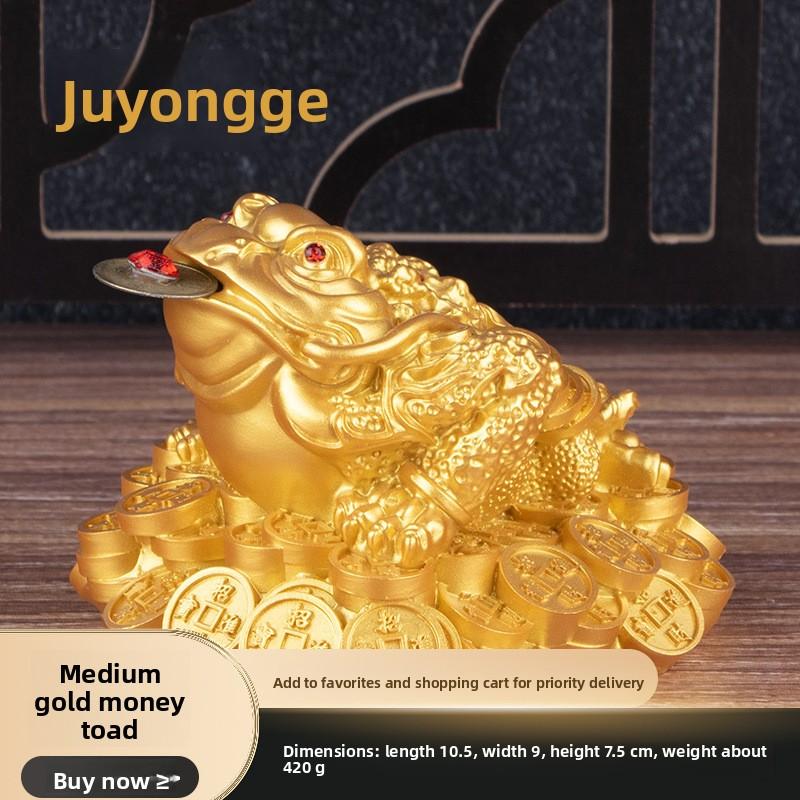 Lucky Golden Toad Ornament Three-legged Toad Home Decoration Gifts
