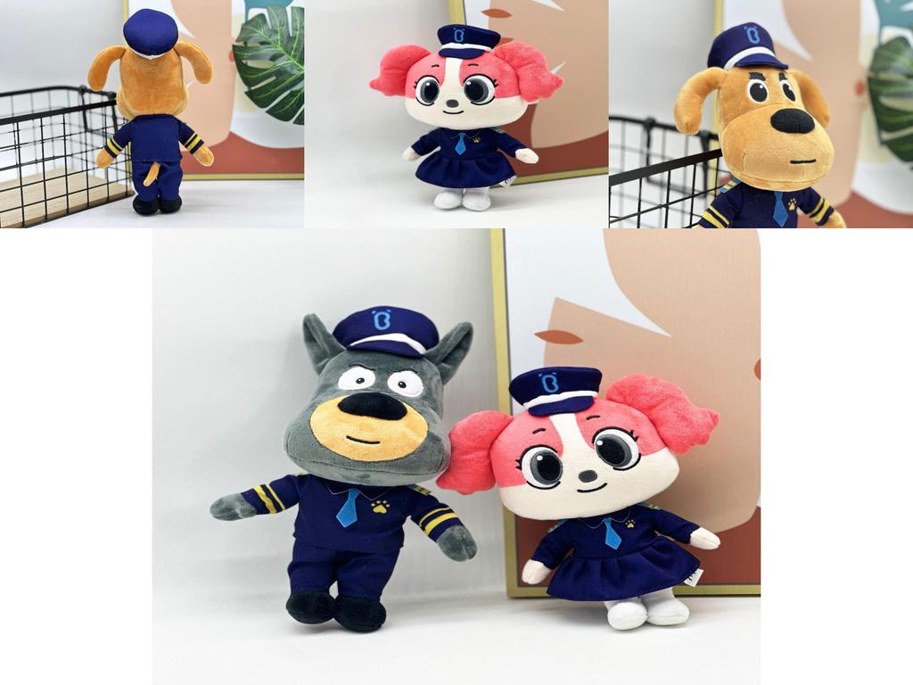 Premium Quality Sheriff Labrador Plush Doll Short Plush Fur 25cm