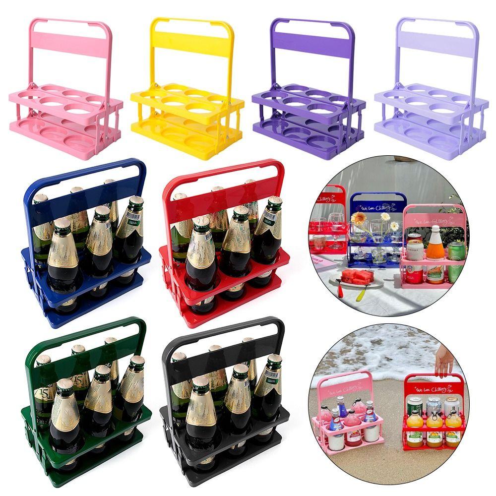 1Pcs Basket Cup Organizer Beer Bottle Carrier Bar Beverage Display Drink Holder New Beer Rack