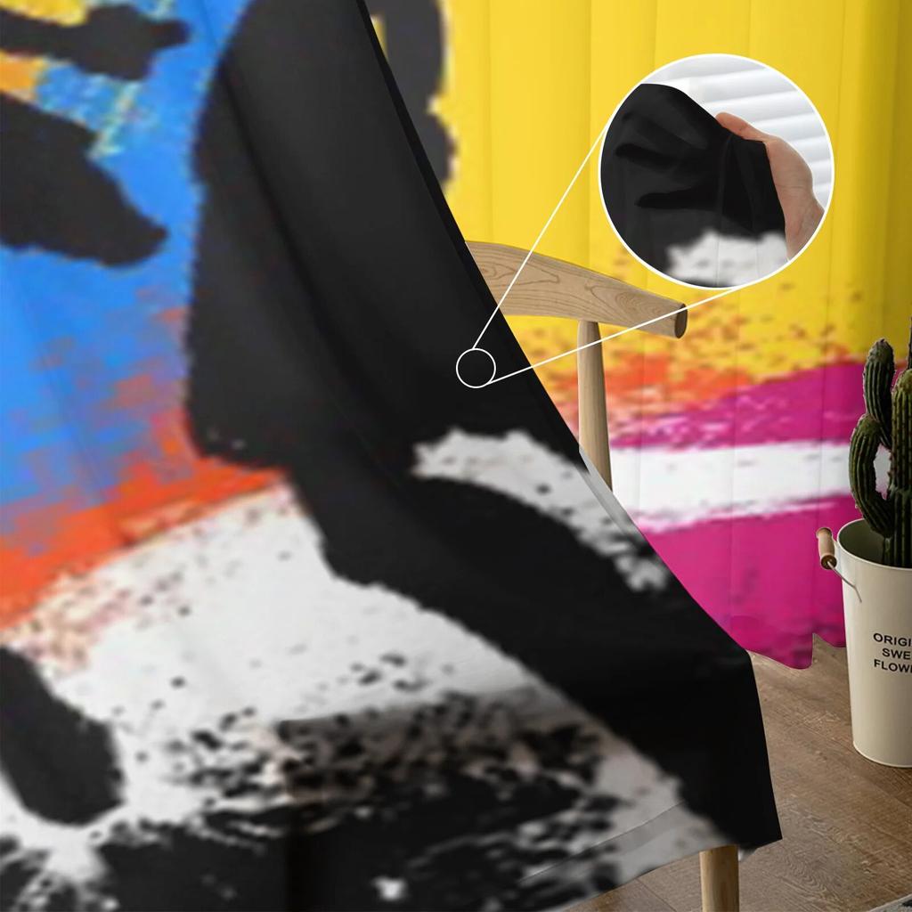 Баскетболист абстрактный фон, оконные шторы, прозрачный шифоновый тюль, занавеска для дома, гостиной, украшение для фона