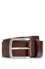 Коричневый ремень BOSS 95 из итальянской кожи с пряжкой с гравировкой логотипа Мужской (Шириной 4 см)