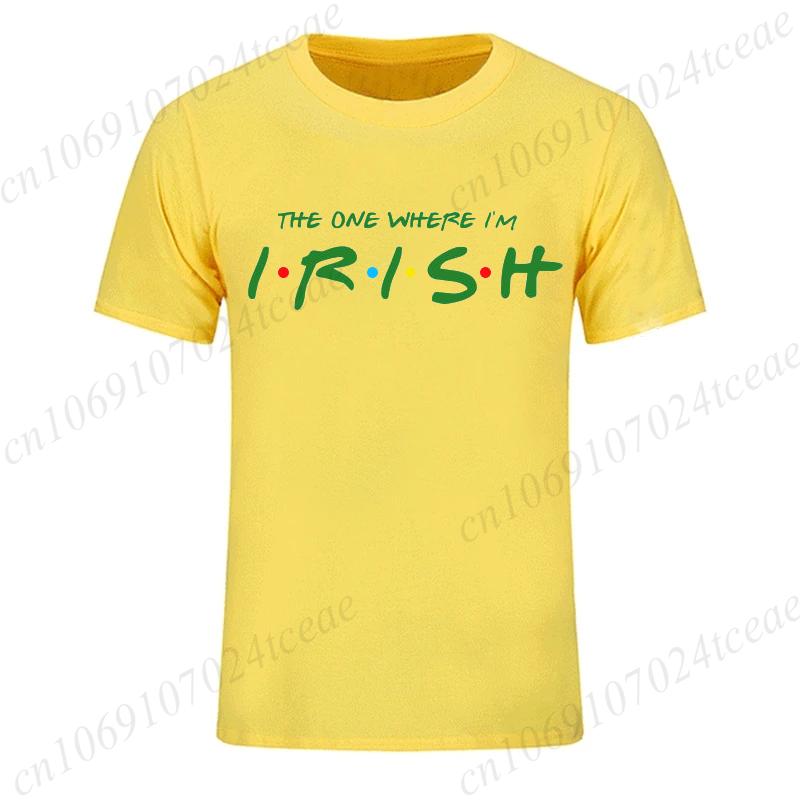 Irish T-Shirts for Men St Patrick's Day Print T-Shirt Mens Sports T-Shirt Street Fashion Short Sleeve Tee Shirt Men Clothing