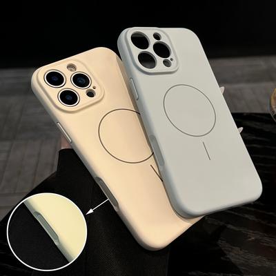 Магнитный чехол из жидкого силикона с кнопками управления камерой для iPhone 16 E 15 14 Plus 13 12 11 Pro X XS XR Max для Magsafe, бронированный чехол