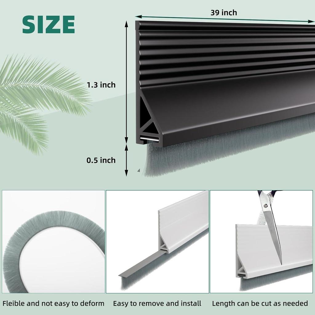 Самоклеящаяся звукоизоляционная уплотнительная лента для двери - Ветрозащита, защита от сквозняков для комнатных и стеклянных дверей