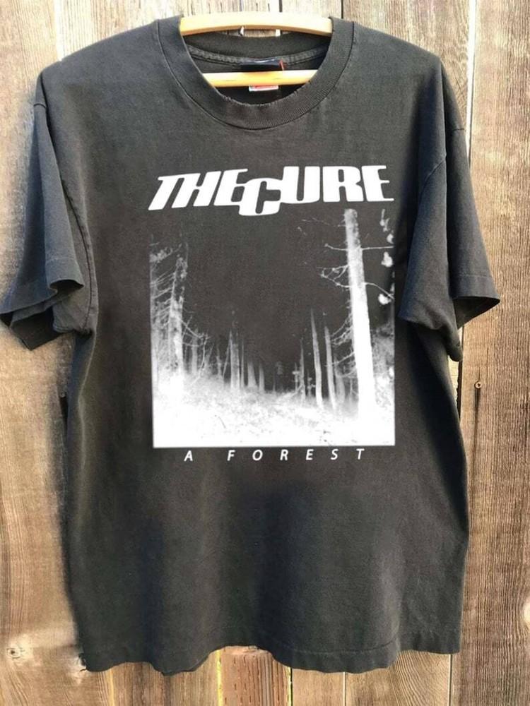 Футболка The Cure A Forest, Группа The Cure 90-х Угольно-серая Унисекс Футболка S-5XL Унисекс Футболка