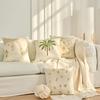 Tropical Palm Tree Pillow Cover Embroidered Green Plant Print Boho Coastal Cushion Case For Sofa Bed Couch Beachy Home Decor