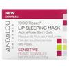Andalou Naturals 1000 Roses, маска для губ Lip Sleeping Beauty, для чувствительной кожи, 0,42 унции (11,9 г)