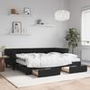 VidaXL Daybed with Trundle and Drawers Black 90x200 Cm Velvet 3197847