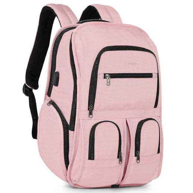 Tigernu 2021 New RFID Upgraded Anti Theft Zippers Waterproof Laptop Men Backpack With USB Large Capacity Travel Bags Male Female