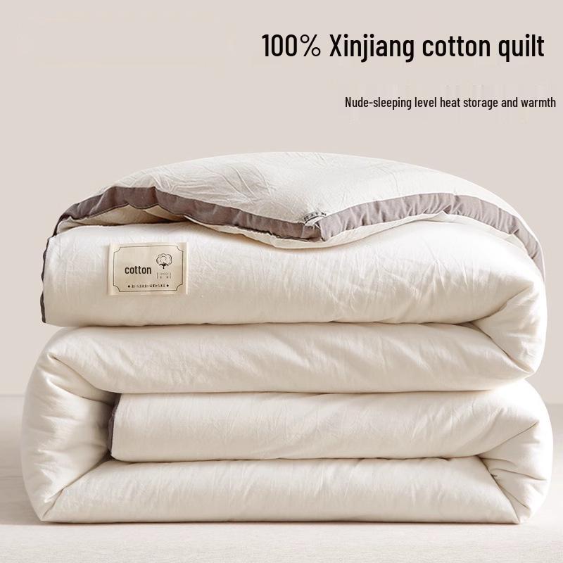 Толстое зимнее одеяло из хлопка Синьцзяна, теплое пушистое для всех сезонов - Односпальное и двуспальное размеры