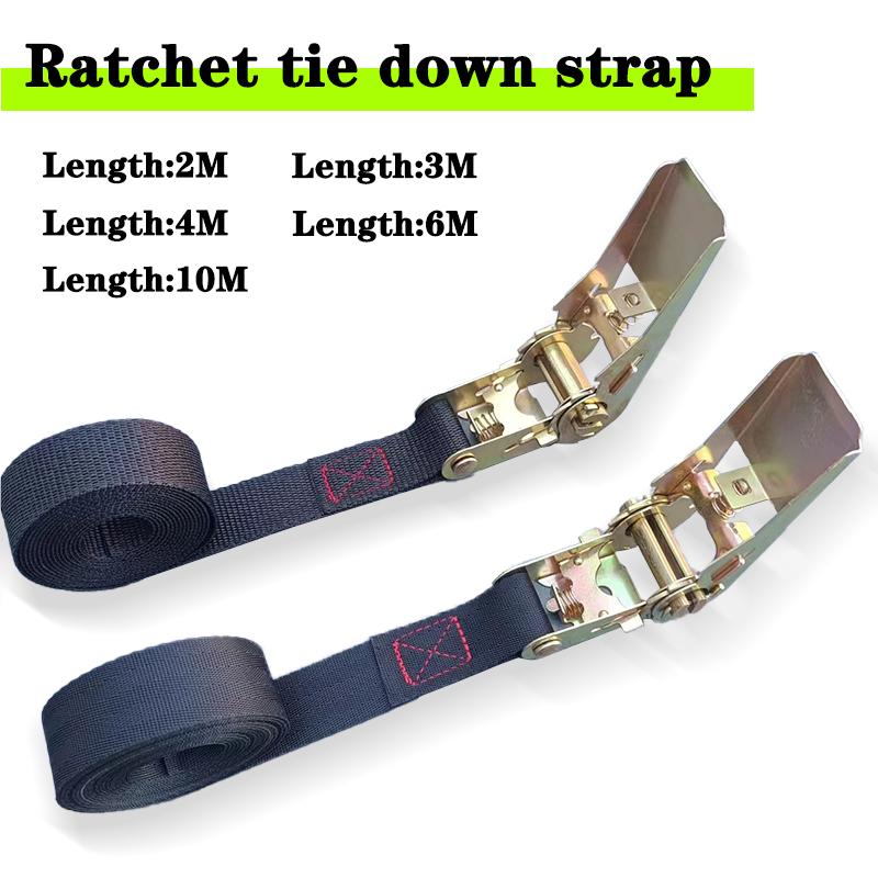 1/2/3/4/6/10 M Truck Straps Cargo Strap High Strength Ratchet Tie Down Hold Cargo Strap