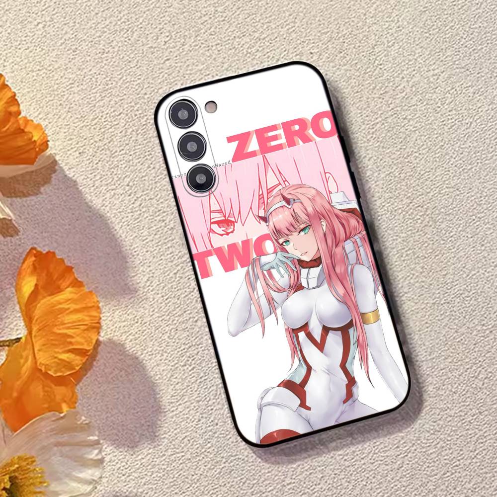 Милый чехол для телефона с Аниме Zero Two 02 для Samsung Galaxy A73, A72, A71, A70, A53, A52, A51, Мягкий черный силиконовый чехол