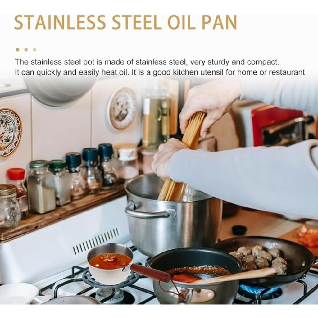 Butter Melting Pot Stainless Steel Saucepan with Spout Butter Warmer Pan Stock Pot Milk Cheese Pot Pouring Oil Pans for Soup Coffee Chocolate Sauce