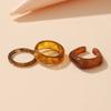 Colourful Square Geometric Resin Round Women Open Ring Korean Style Ring Fashion Jewelry Acrylic