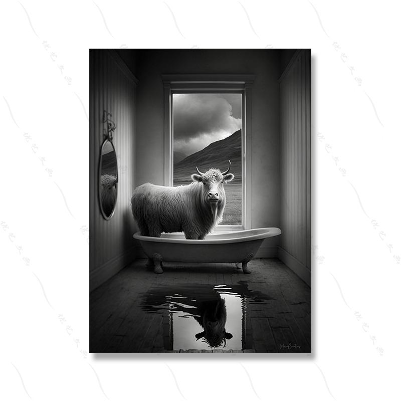 Милая обезьяна, художественная стена в ванной комнате, забавные принты плакатов, туалетный юмор, полет животных, чтение, холст, картина, детская комната, туалет, домашний декор