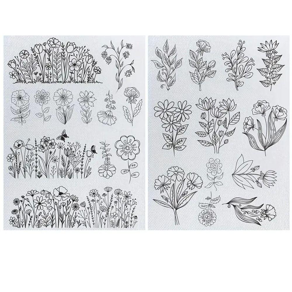 2 листа вышивки ручной работы водорастворимые узоры вышивки водорастворимый стабилизатор для начинающих