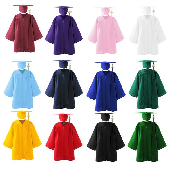 Комплект выпускной мантии и шапочки для детского сада, унисекс, наряд «Поздравляю, выпускник» с кисточками и подвесками 2026 года для дошкольников и детского сада