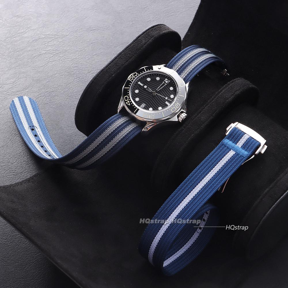 Ребристый нейлоновый ремешок для Omega для Swatch для Moonswatch Складная застежка из нержавеющей стали Мужчины Женщины Спорт Запасной ремешок для часов 20 мм