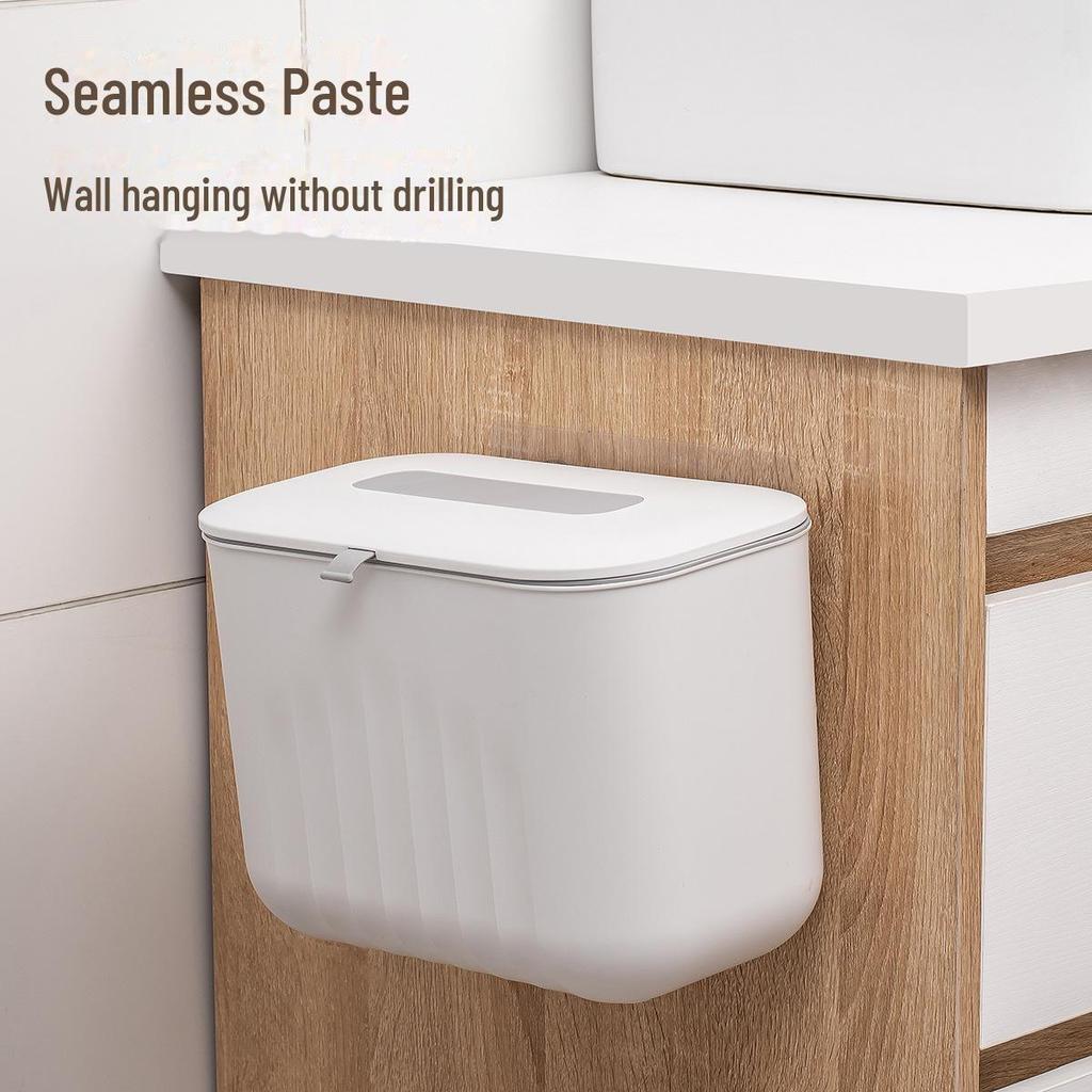 25 новых настенных мусорных баков: Крышка с двумя отверстиями, без проколов, ручка из силикона, материал ПП